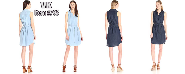 705Allison Brittney Women's Denim Sleeveless Dress